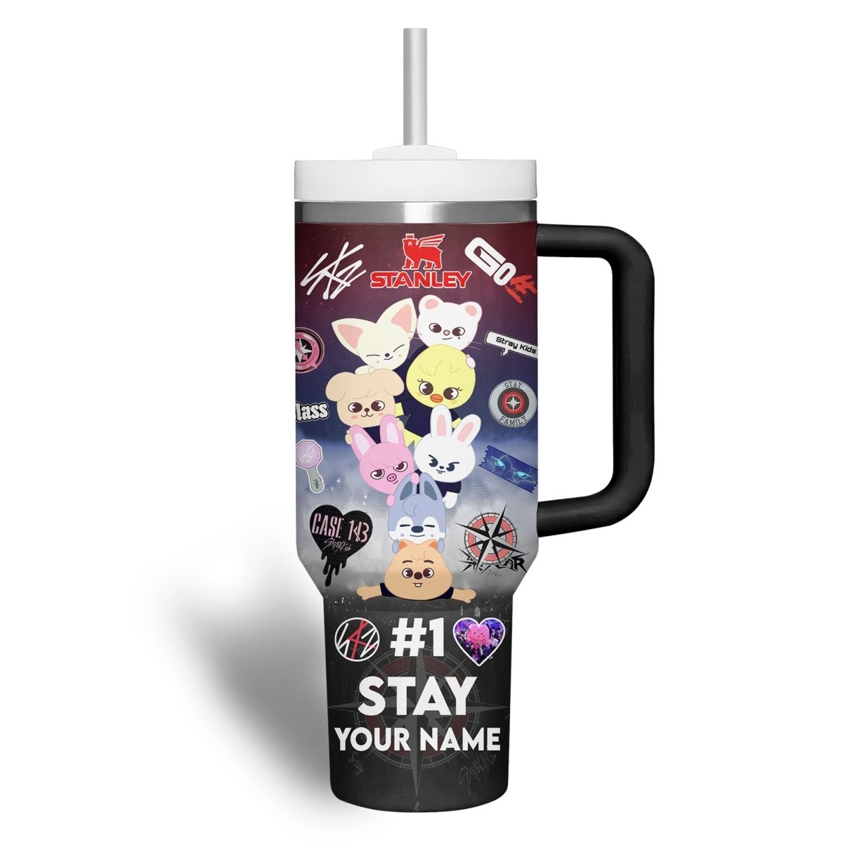 STRAY KIDS 40oz Tumbler With Handle TTHG - dcprintify