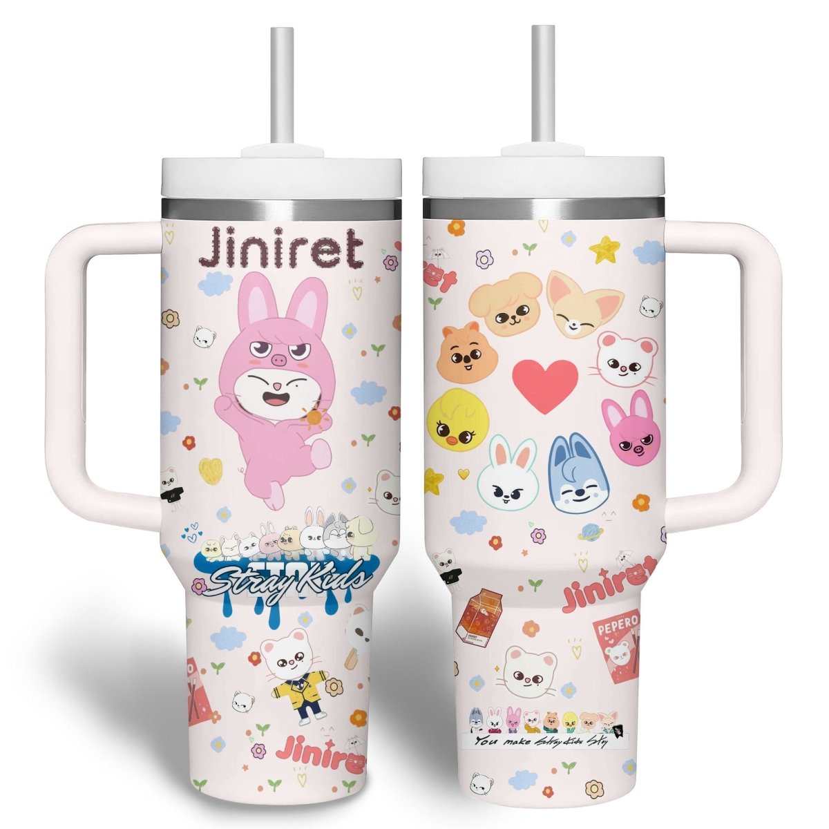 STRAY KIDS 40oz Tumbler With Handle TTHG - dcprintify