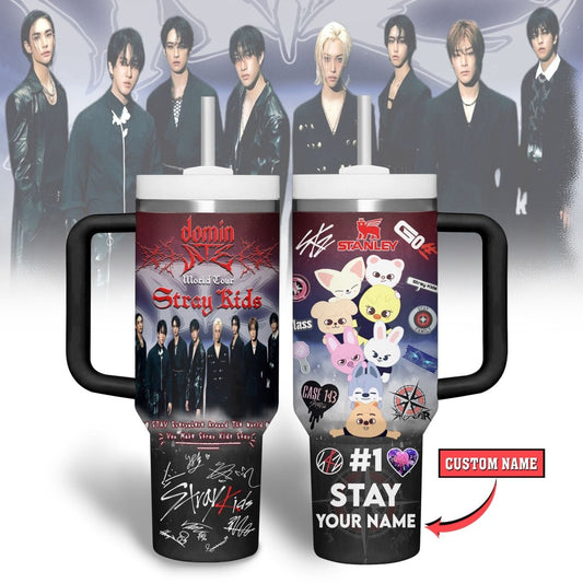 STRAY KIDS 40oz Tumbler With Handle TTHG - dcprintify