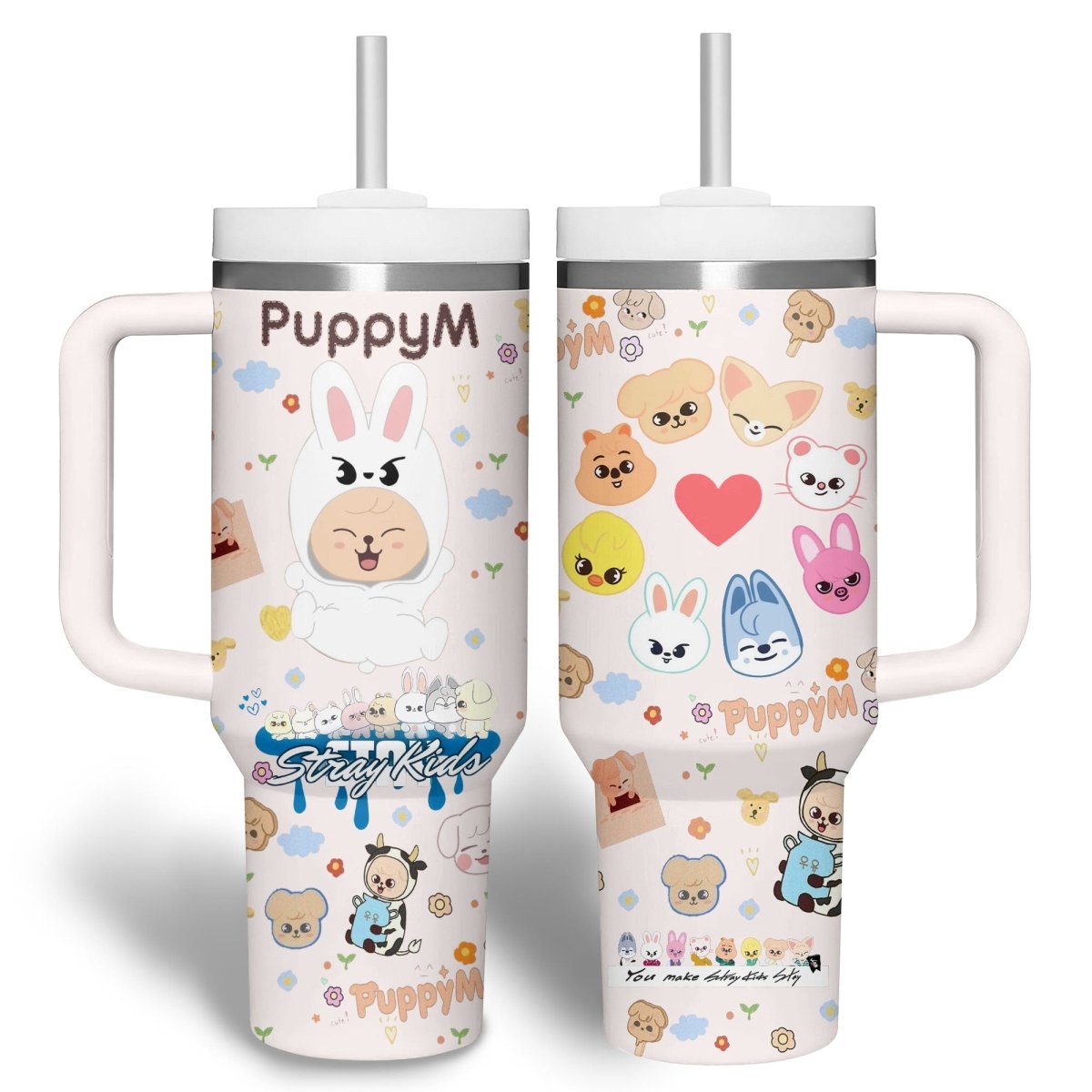 STRAY KIDS 40oz Tumbler With Handle TTHG - dcprintify