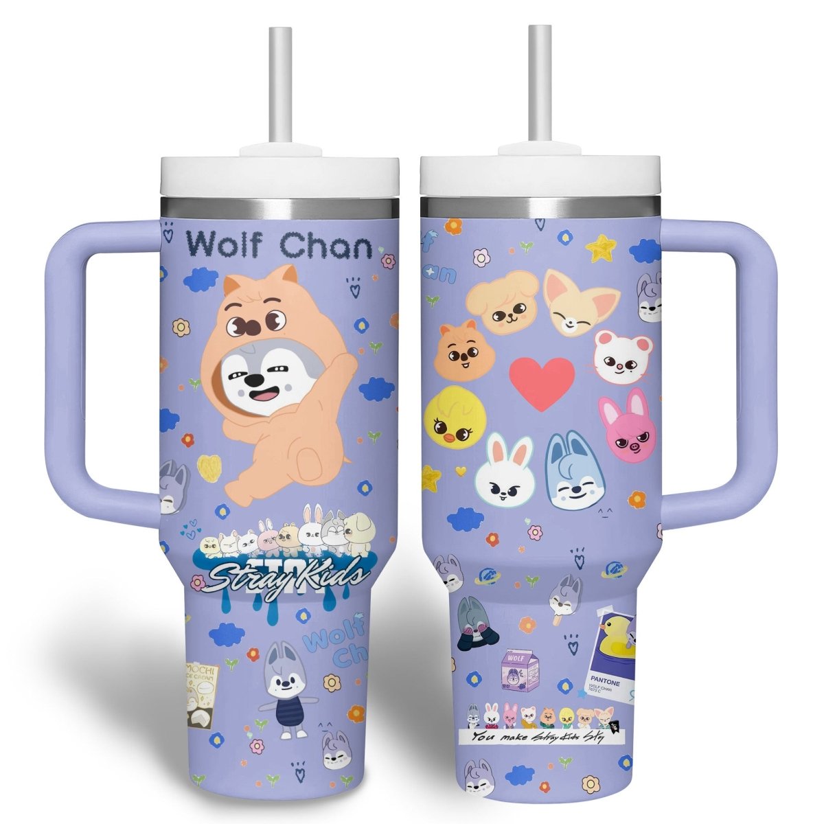 STRAY KIDS 40oz Tumbler With Handle TTHG - dcprintify