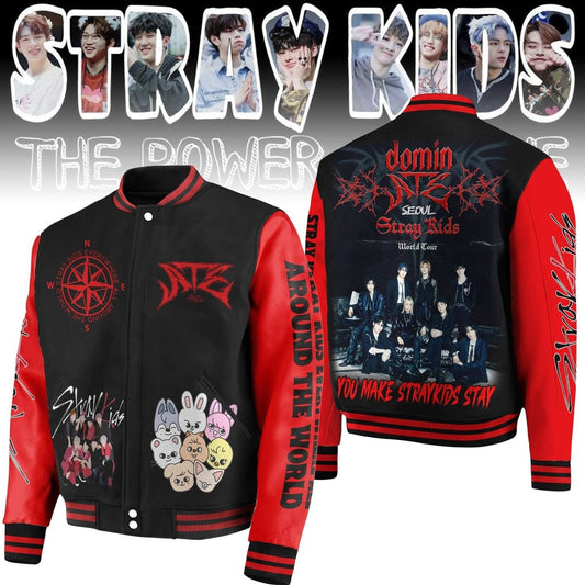 STRAY KIDS BASEBALL JACKET PTH - dcprintify