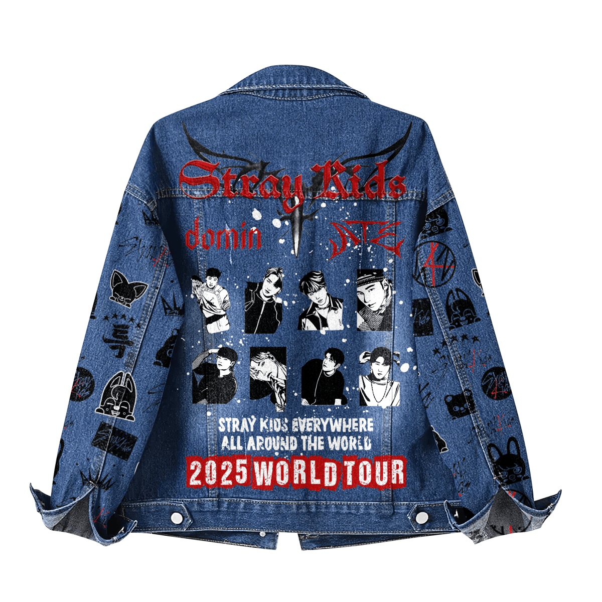 STRAY KIDS Denim Jacket TNSM - dcprintify