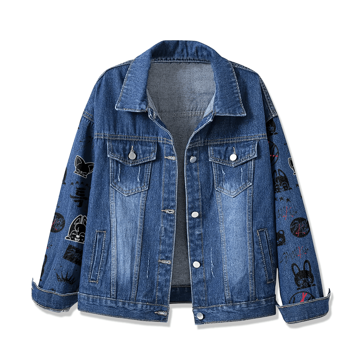 STRAY KIDS Denim Jacket TNSM - dcprintify