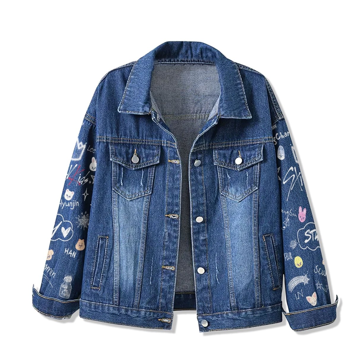 STRAY KIDS Denim Jacket TTHG - dcprintify