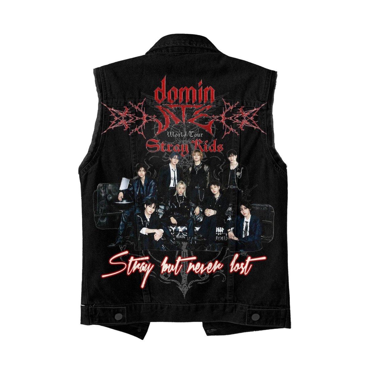 STRAY KIDS DENIM VEST PHN - dcprintify