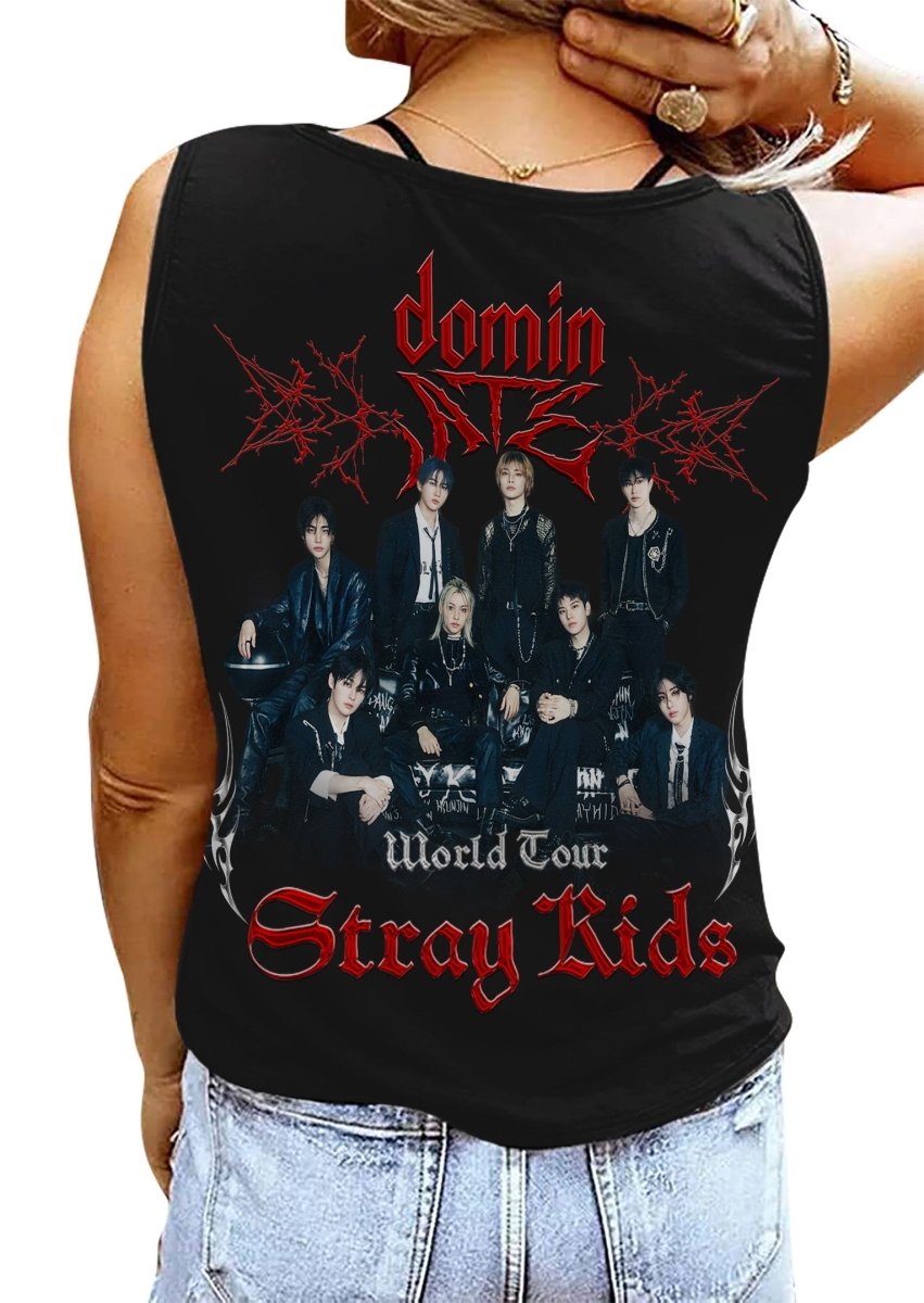 STRAY KIDS Women's V - neck Tank Top TTN - dcprintify