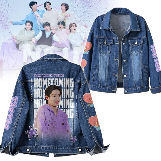 VBTS Denim Jacket TTN - dcprintify