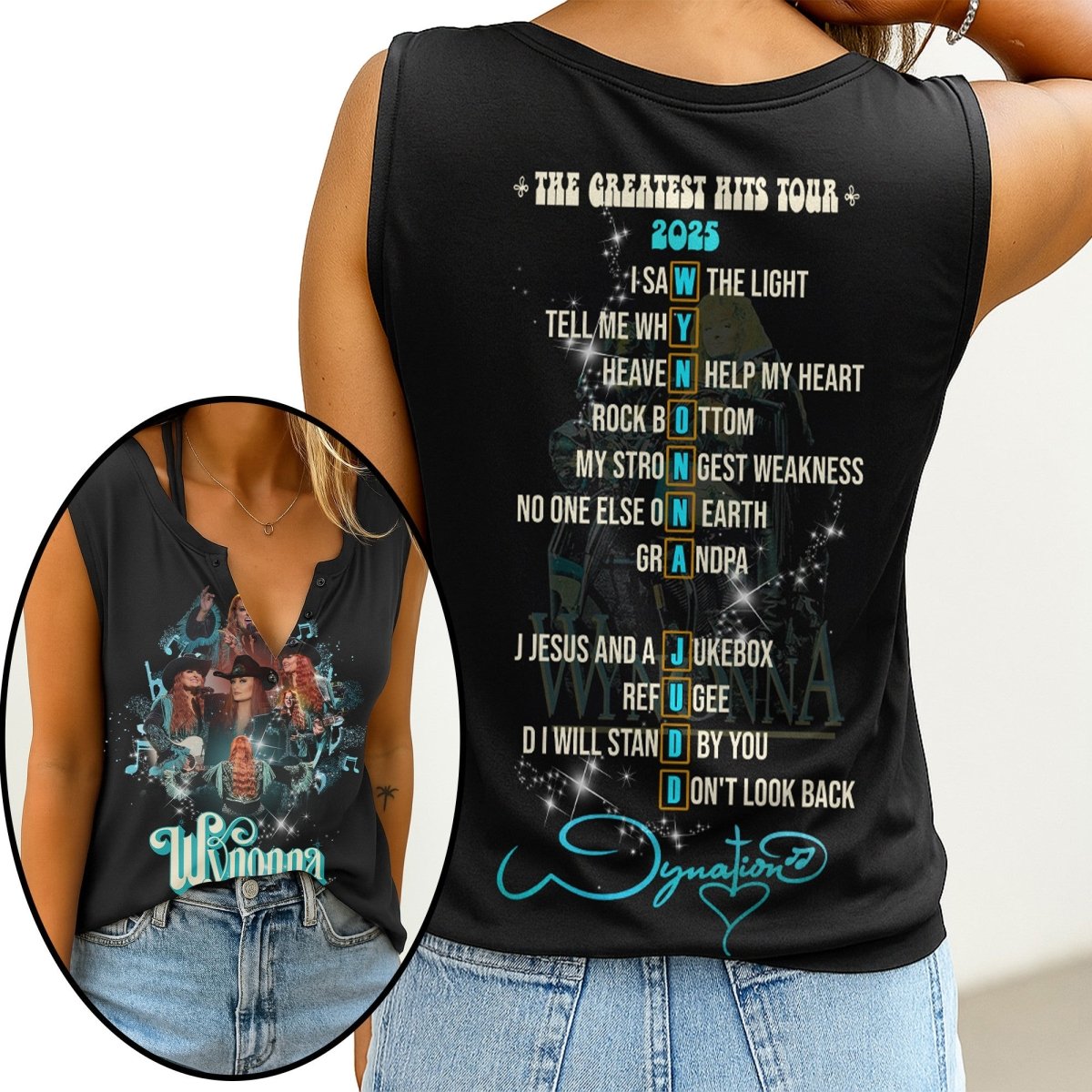 WNJD Women's V - neck Tank Top TNSM - dcprintify