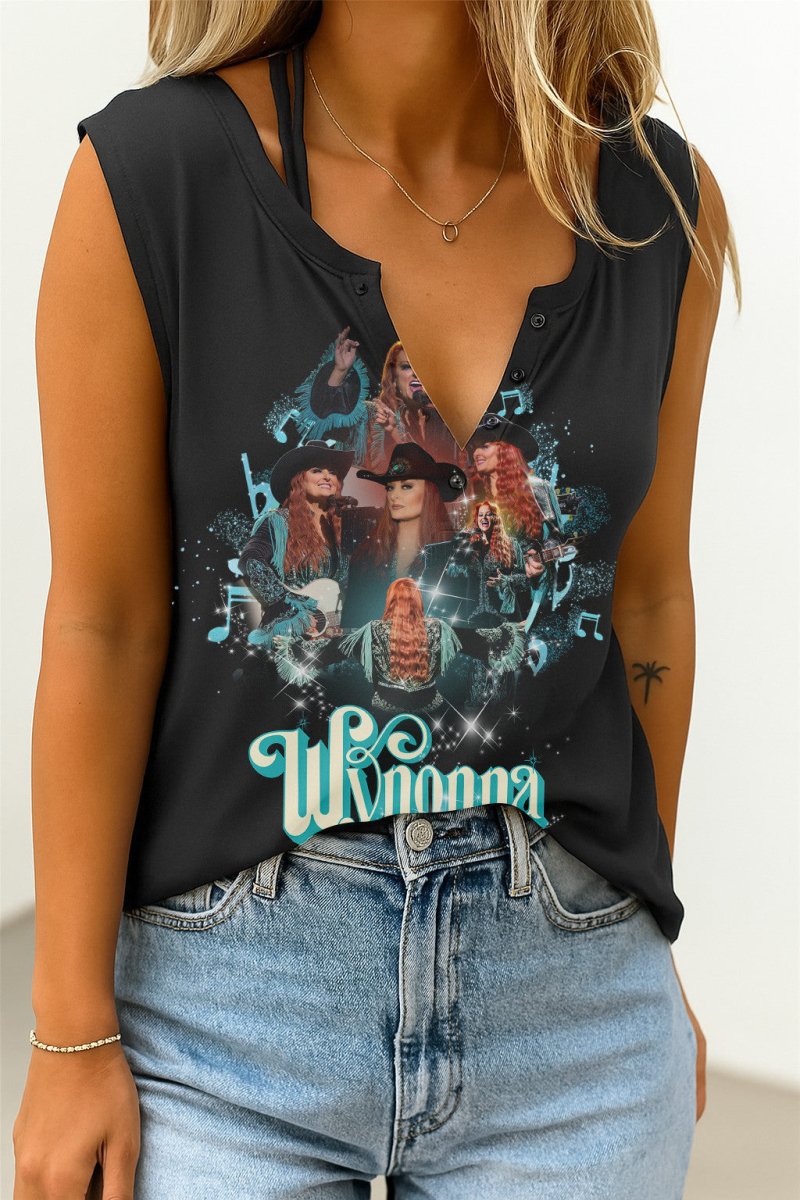 WNJD Women's V - neck Tank Top TNSM - dcprintify
