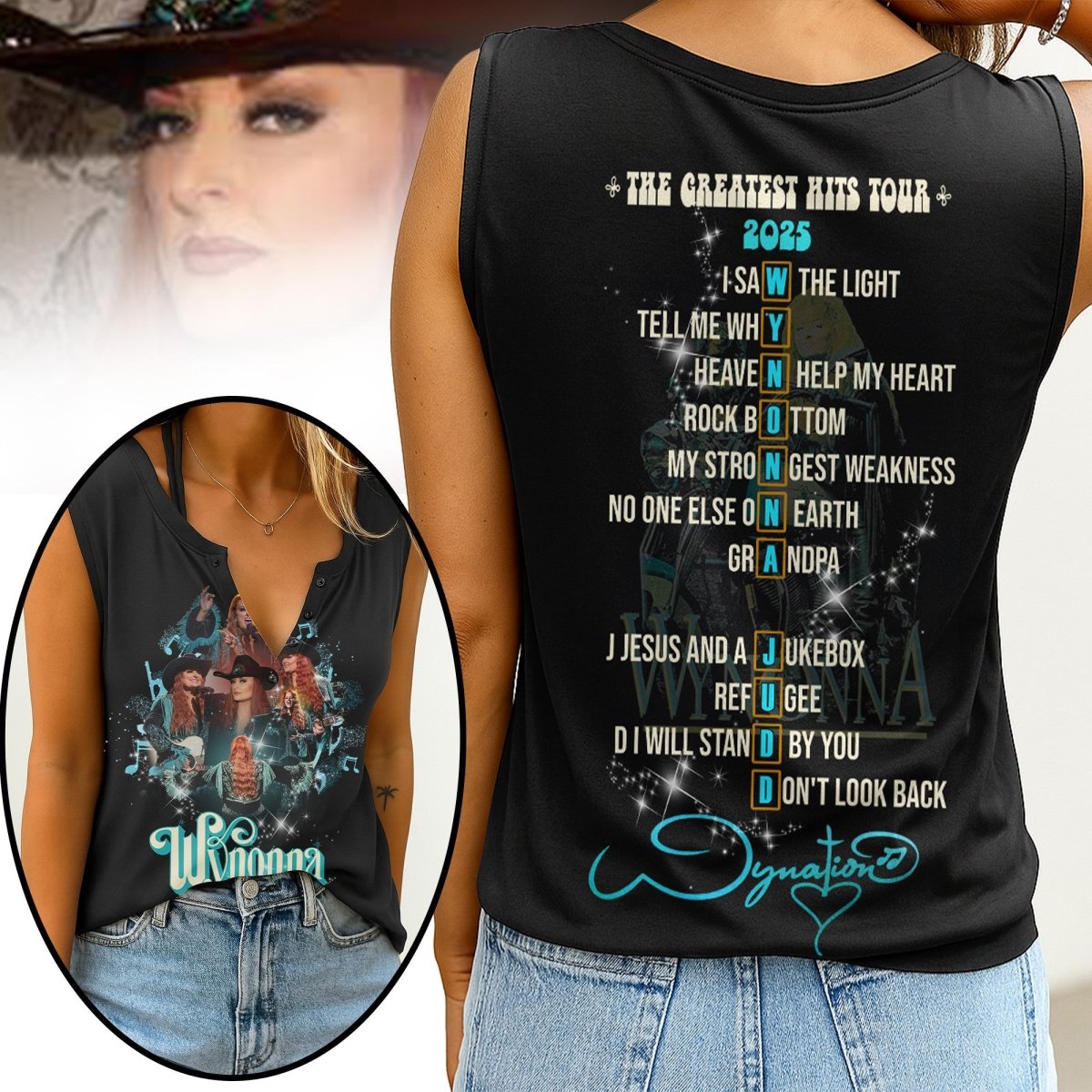WNJD Women's V - neck Tank Top TNSM - dcprintify