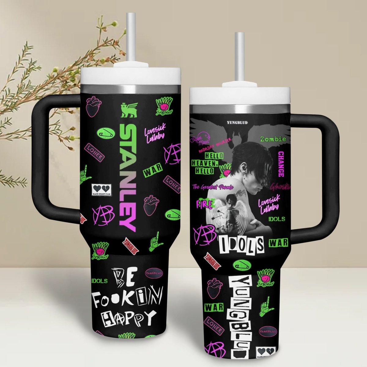 YBD 40oz Tumbler With Handle DAT - dcprintify