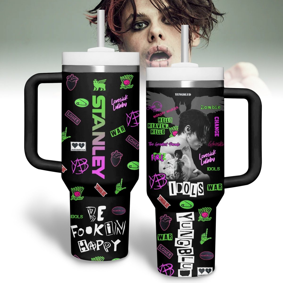 YBD 40oz Tumbler With Handle DAT - dcprintify