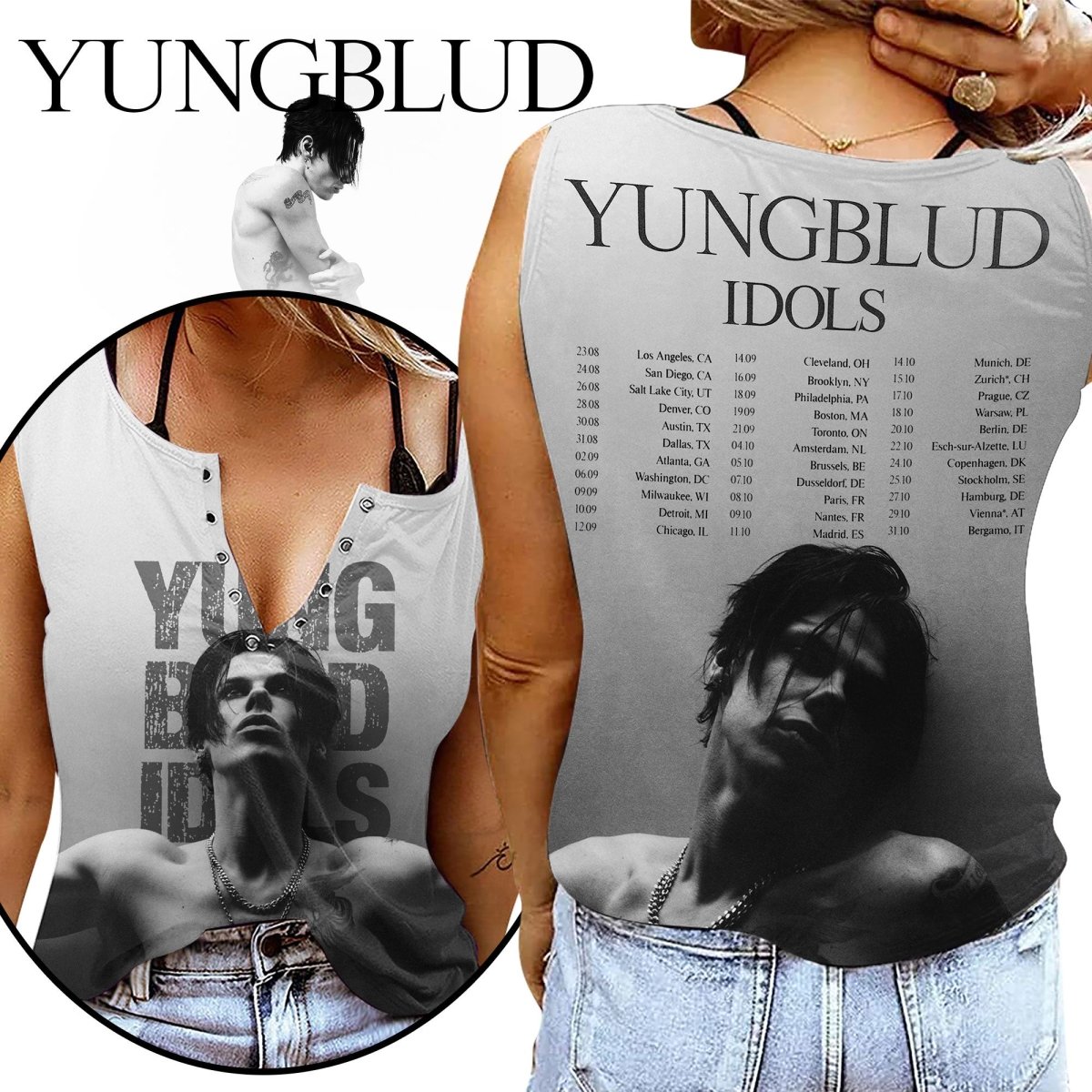 Ybd YBD Women's V-neck Tank Top TNSM – dcprintify