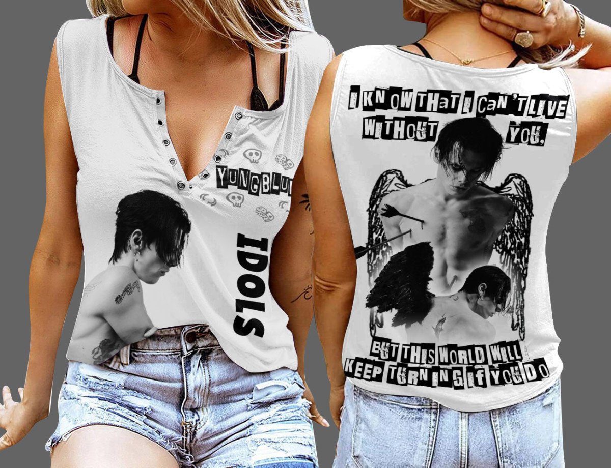 YBD Women's V - neck Tank Top TTT - dcprintify